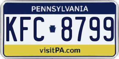 PA license plate KFC8799