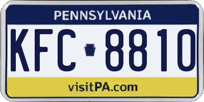 PA license plate KFC8810