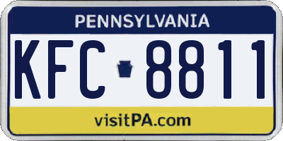 PA license plate KFC8811