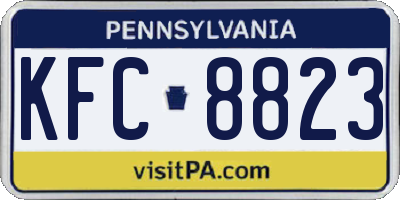 PA license plate KFC8823
