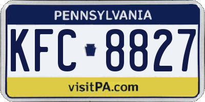 PA license plate KFC8827