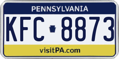 PA license plate KFC8873