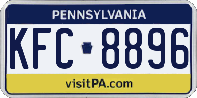 PA license plate KFC8896