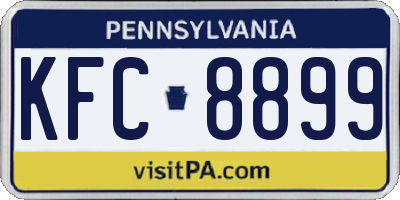 PA license plate KFC8899