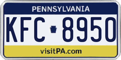 PA license plate KFC8950