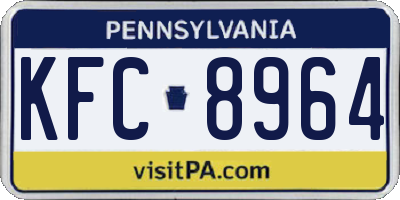PA license plate KFC8964