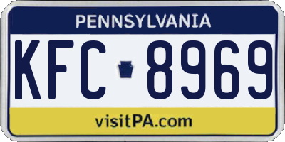 PA license plate KFC8969