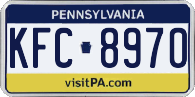 PA license plate KFC8970