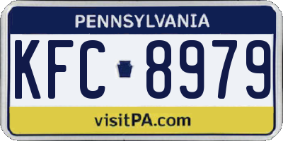 PA license plate KFC8979