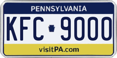 PA license plate KFC9000