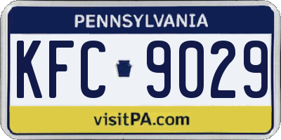 PA license plate KFC9029