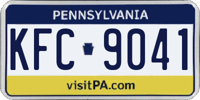 PA license plate KFC9041