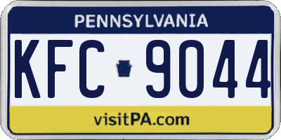 PA license plate KFC9044