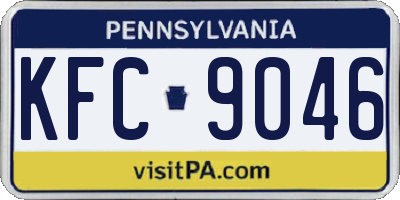 PA license plate KFC9046