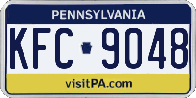 PA license plate KFC9048