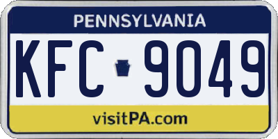 PA license plate KFC9049