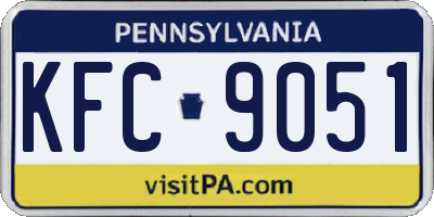 PA license plate KFC9051