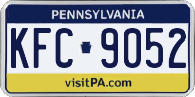 PA license plate KFC9052