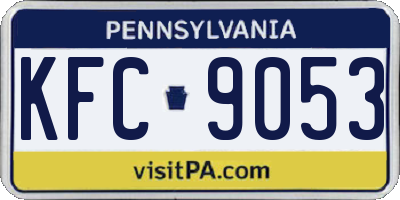 PA license plate KFC9053