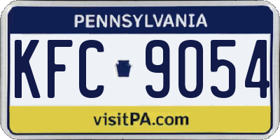 PA license plate KFC9054