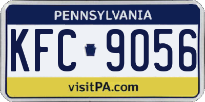 PA license plate KFC9056