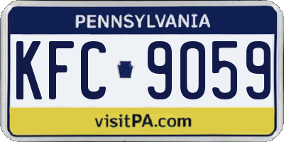 PA license plate KFC9059