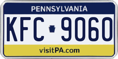 PA license plate KFC9060