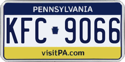 PA license plate KFC9066