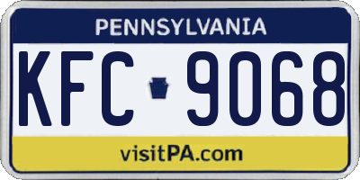 PA license plate KFC9068
