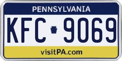 PA license plate KFC9069