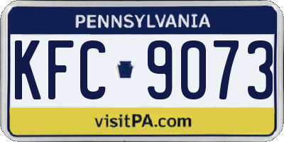 PA license plate KFC9073