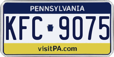 PA license plate KFC9075