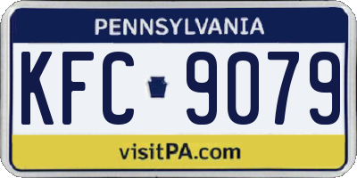 PA license plate KFC9079