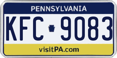 PA license plate KFC9083