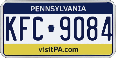 PA license plate KFC9084