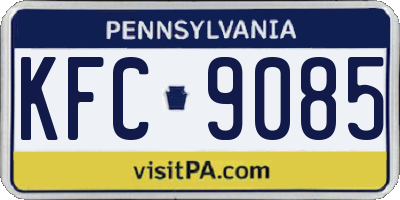 PA license plate KFC9085
