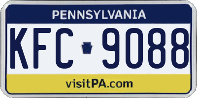 PA license plate KFC9088