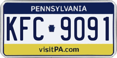 PA license plate KFC9091