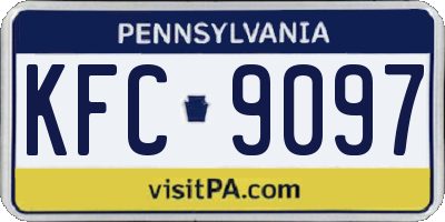 PA license plate KFC9097