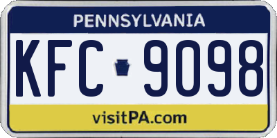 PA license plate KFC9098