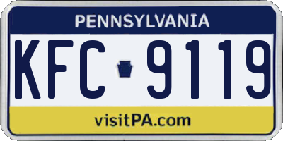 PA license plate KFC9119