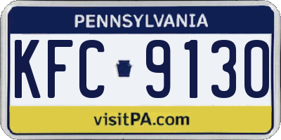 PA license plate KFC9130