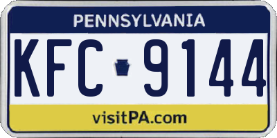 PA license plate KFC9144