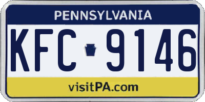 PA license plate KFC9146