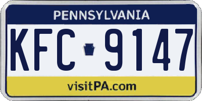 PA license plate KFC9147