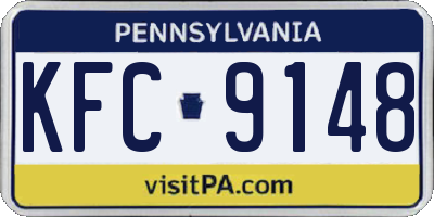 PA license plate KFC9148