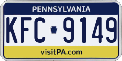 PA license plate KFC9149