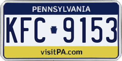 PA license plate KFC9153