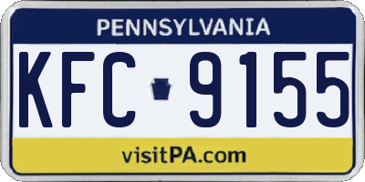 PA license plate KFC9155