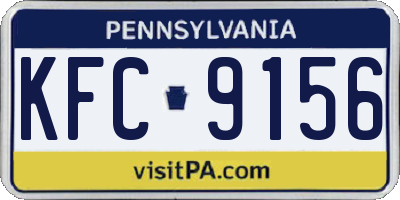 PA license plate KFC9156